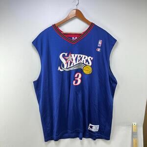 Vintage 90s Allen Iverson Philadelphia  76ers Jersey 2XL